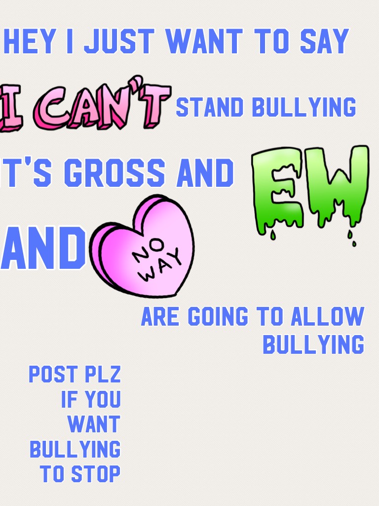 No bullying 