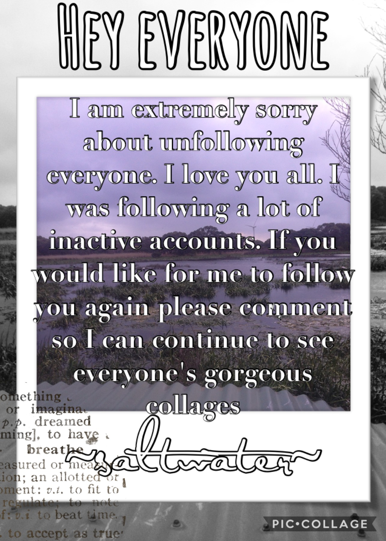I'm really sorry everyone. If I haven't already followed you again then please comment. I love you all❤️