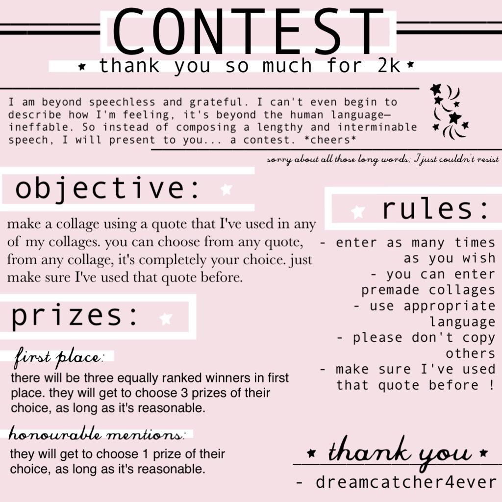 || thank you thank you thank you 🌿 || I'm beyond grateful and lost for words ✨ and it's been a long time since I've had a contest, so here's a spontaneous ( not really ) 2k contest for all you lovely and beautiful people out there. 💕 due: 12/08/17 || xoxo