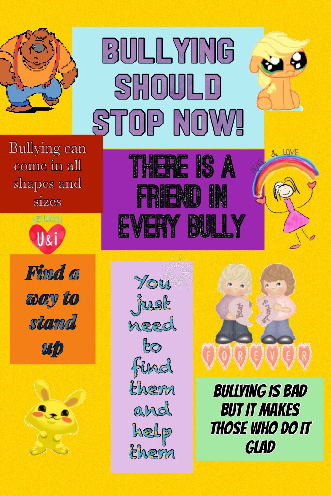 Bullying should stop now! 