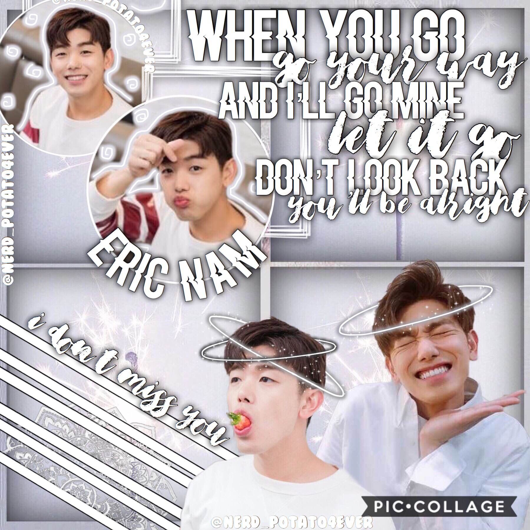 I love him?? so much?? (Tap)
so I made an Eric Nam (EEEE) Collage with the same style as jungkook’s birthday post, I think imma post some more like this 
I LOVE ERIC NAM SO MUCH IM GONNA CRY
