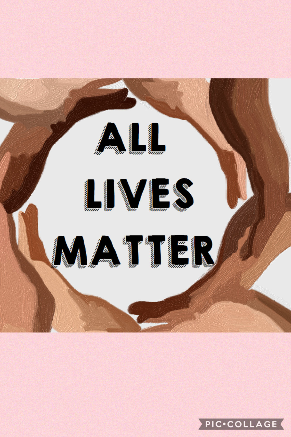 Know matter what color skin you have All Lives Matter!:) God looks at us all equally so we should do the same too!😊