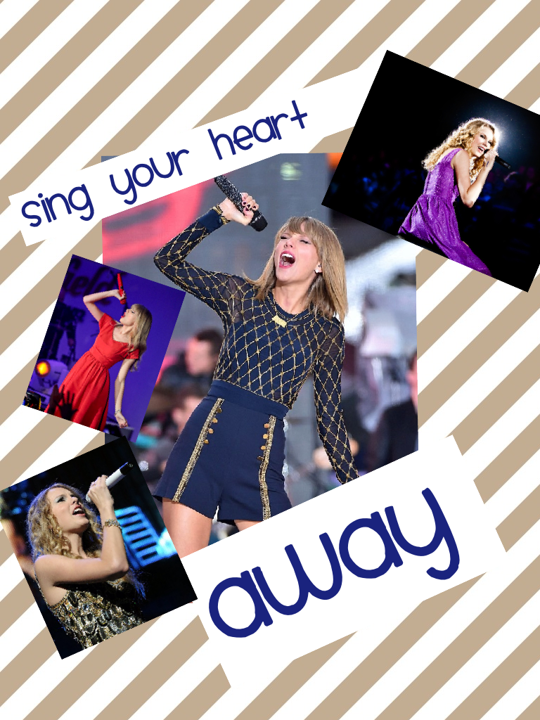 Taylor swift and her singing heart!