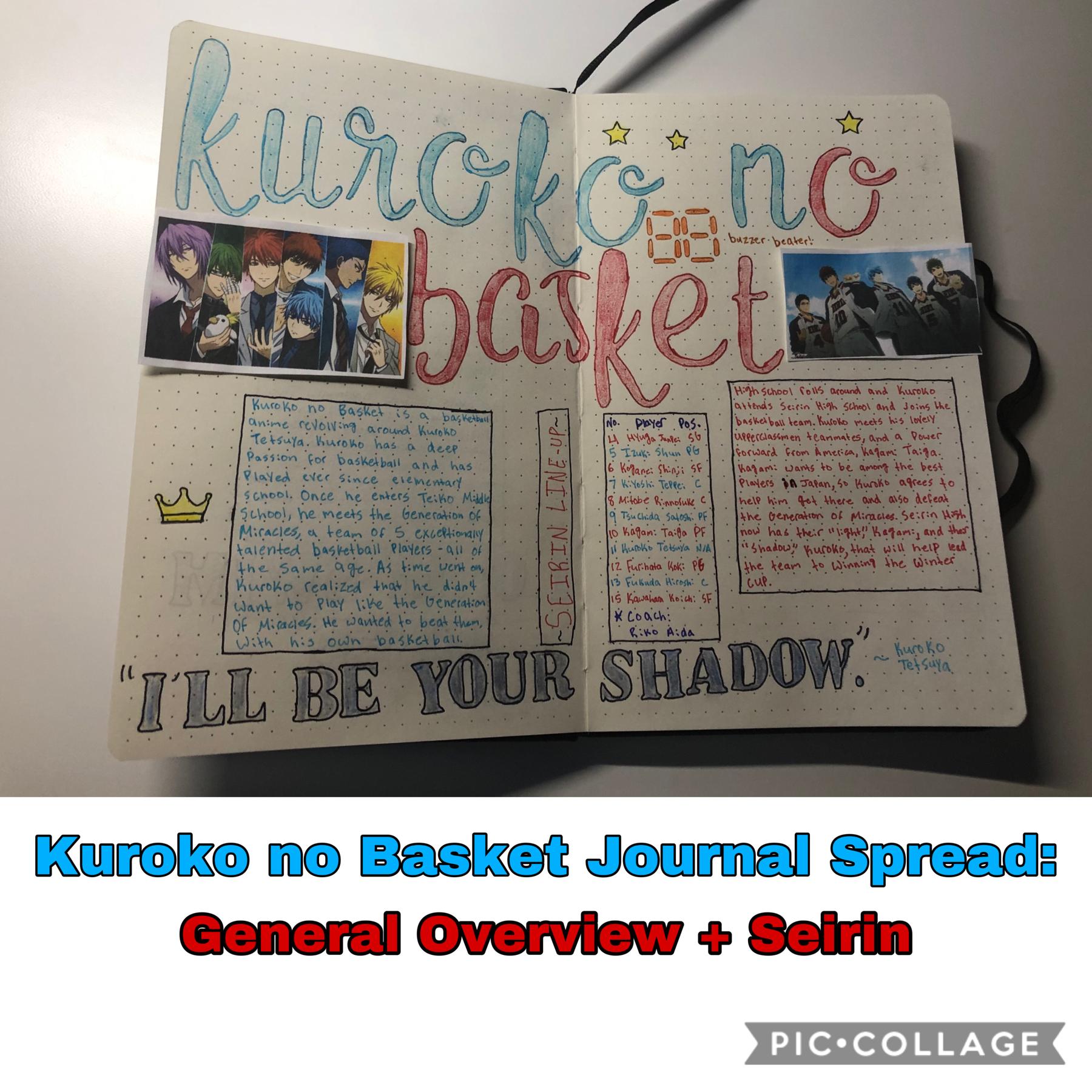 •💥•
Kuroko no basket journal spread 😌✨ I love my boys so much~ I’m currently working on a part two for this! :)🥰
Also, I hope you all are staying safe- this past week has been very intense and if anyone needs to talk, I’m here on my main account!❤️