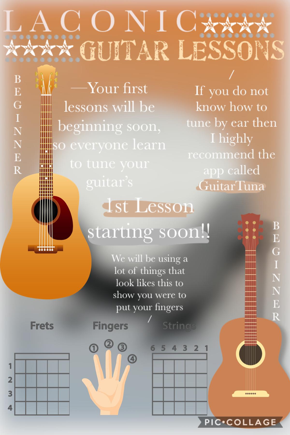 I got a lot of you saying you were interested in guitar lessons, so we’ll see how it goes. Yes you do need a guitar for this, but if you don’t maybe you can learn a little from the lessons that you can try out when you see a guitar sometime. First lessons