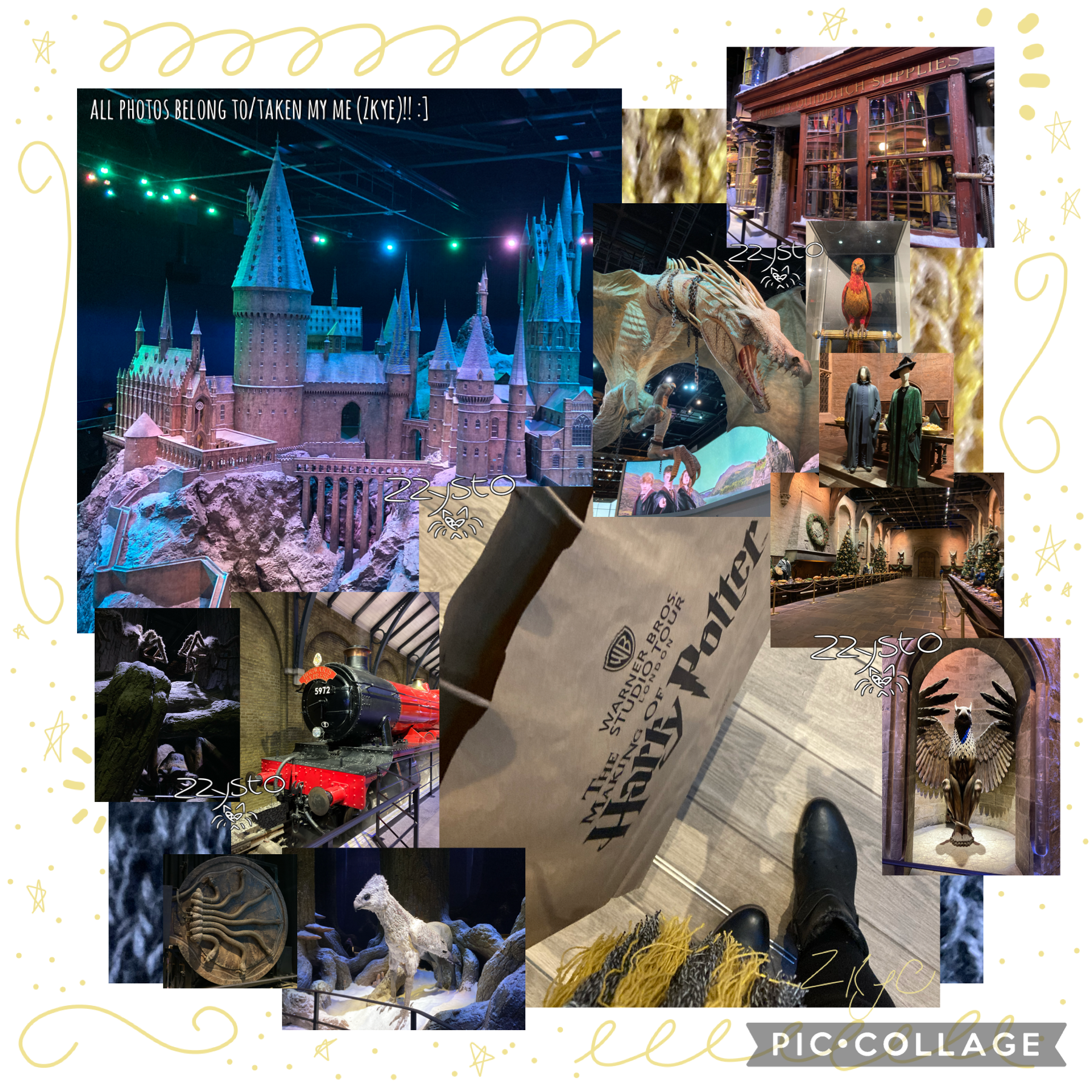 💛TAP💛
is it clear I’m not a collager lmaò all I do is draw my silly little characters-
ANYWAY TODAY WAS SO FUN!!! my dad bought us tickets to the Harry Potter studio tour for christmas which were for today!! I took around 250 photos, so here’s some of my 