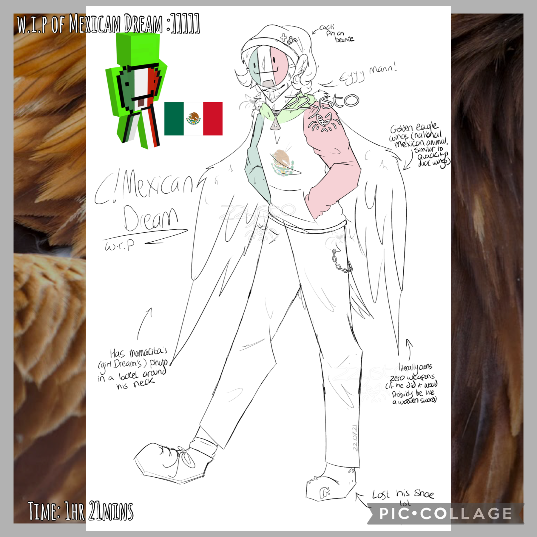 🌮Tap🌮
eyyy man-
bro if this mans gets revived AND gets lore I’m gonna pass away fdFSFSFSDZ-
anyway I saw a couple people drawing their Mexican Dream designs and thought hey I wanna do that since he’s my favourite and most chaotic character in the SMP lol