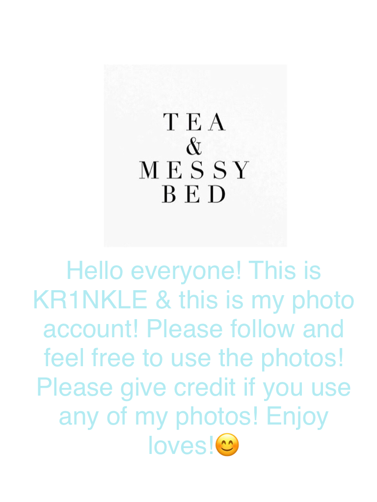 Hello everyone! This is KR1NKLE & this is my photo account! Please follow and feel free to use the photos! Please give credit if you use any of my photos! Enjoy loves!😊
