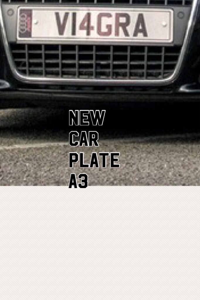 New car plate a3