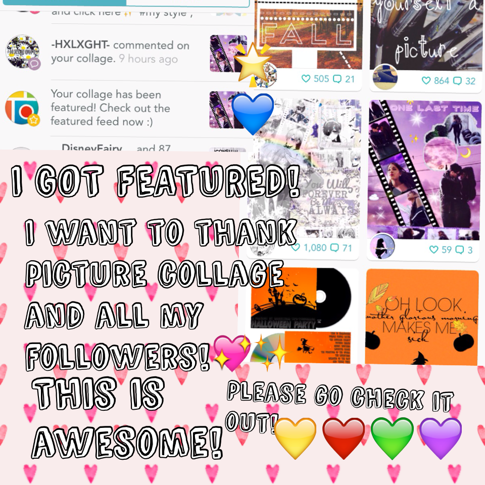 YAY#firsteverfeature lol in a way it seems unreal ! I don't know when I got the Notification tho also it's like all the way down which sucks 😭😭 but hey , I got featured right?! ✨💖 thanks again to PC and all you guy's ❤❤️Check comments for more