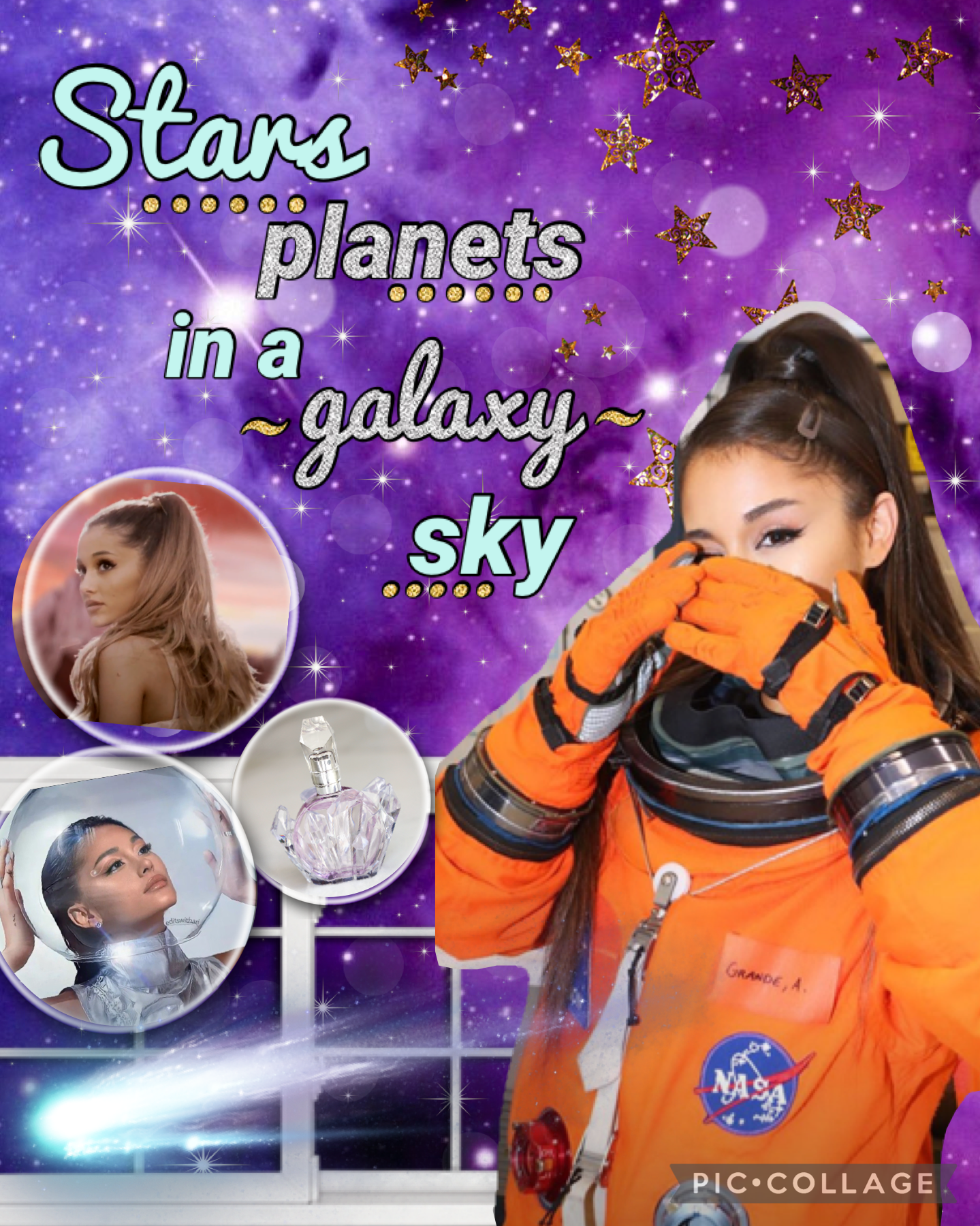 25.2.24 Ariana Grande Spacecore aesthetic collage