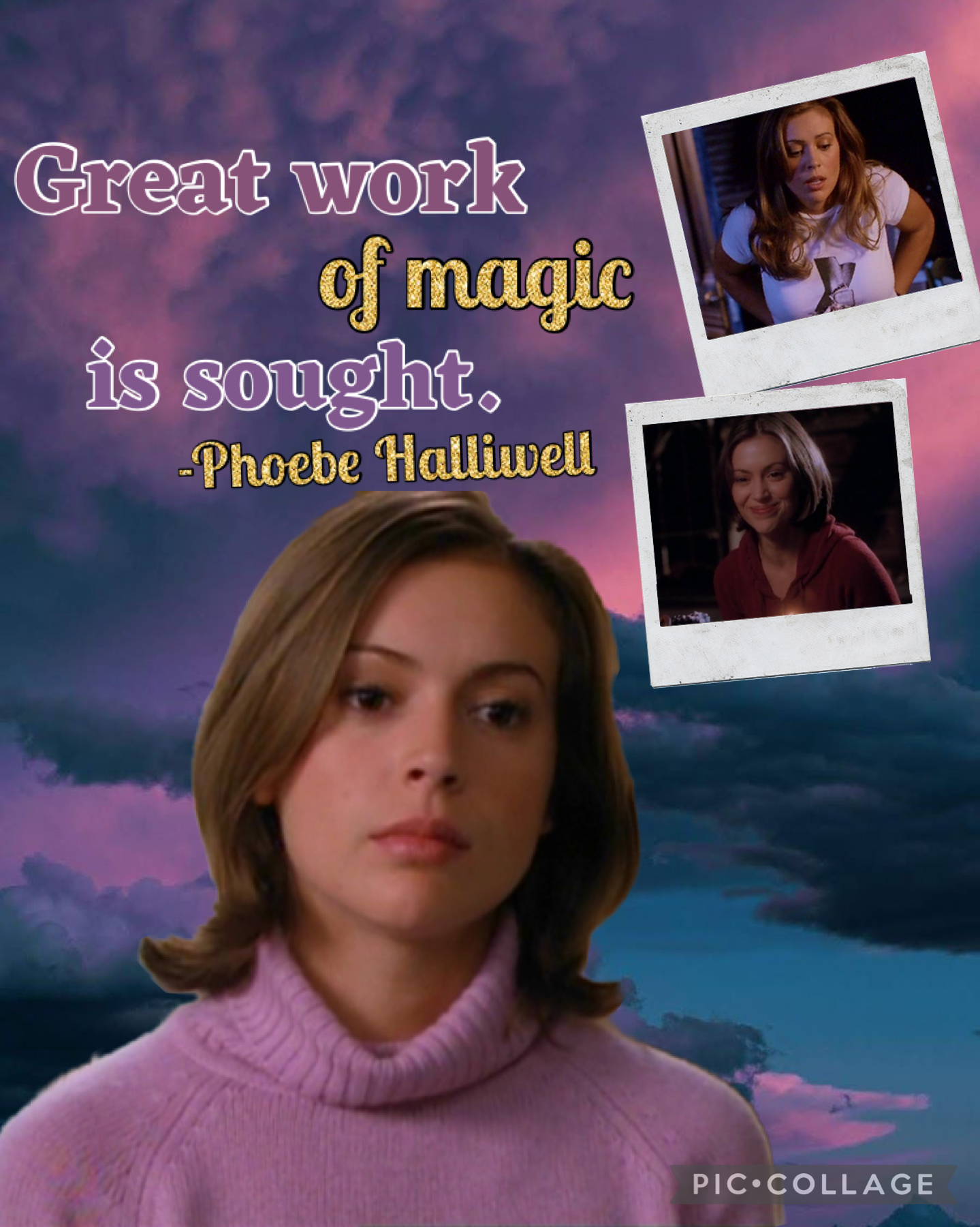 25.3.22 Phoebe Halliwell charmed aesthetic collage 
