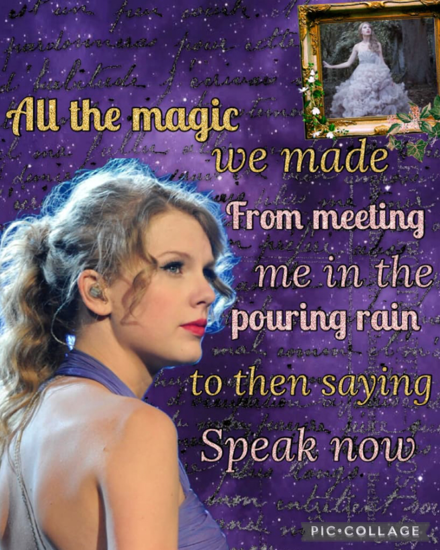 6.5.22 Speak Now Taylor Swift aesthetic collage 