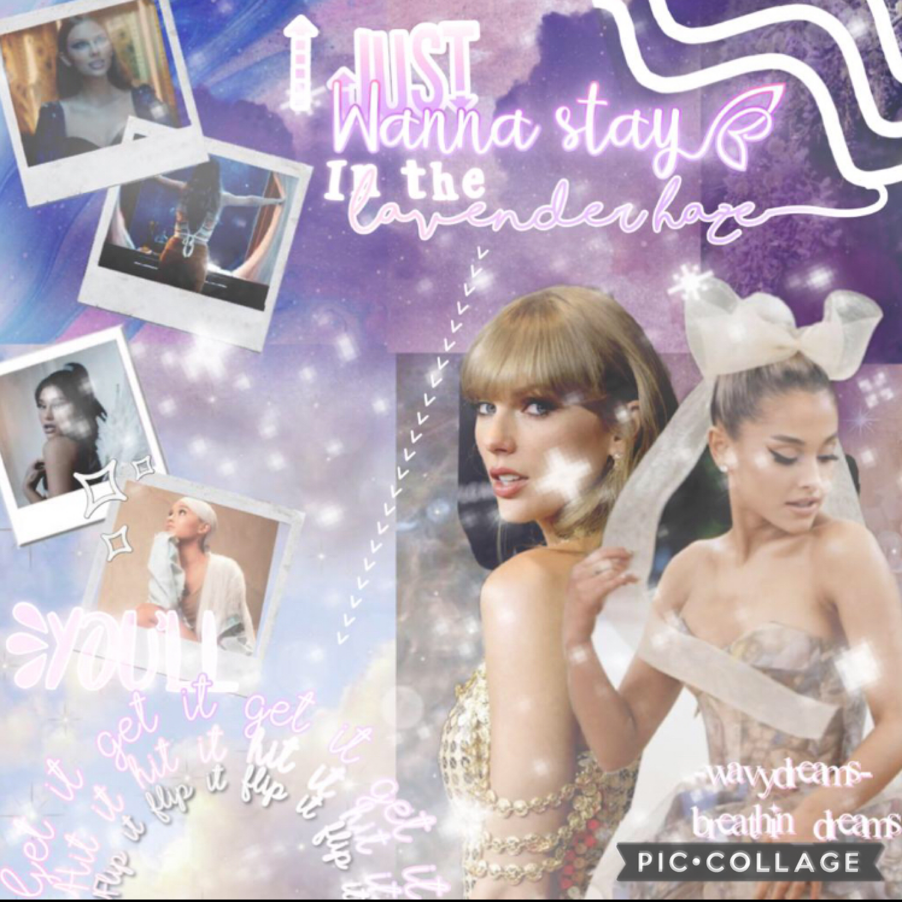 22.1.23 Lavender haze and Sweetener aesthetic collage collaboration with the amazing -wavydreams-