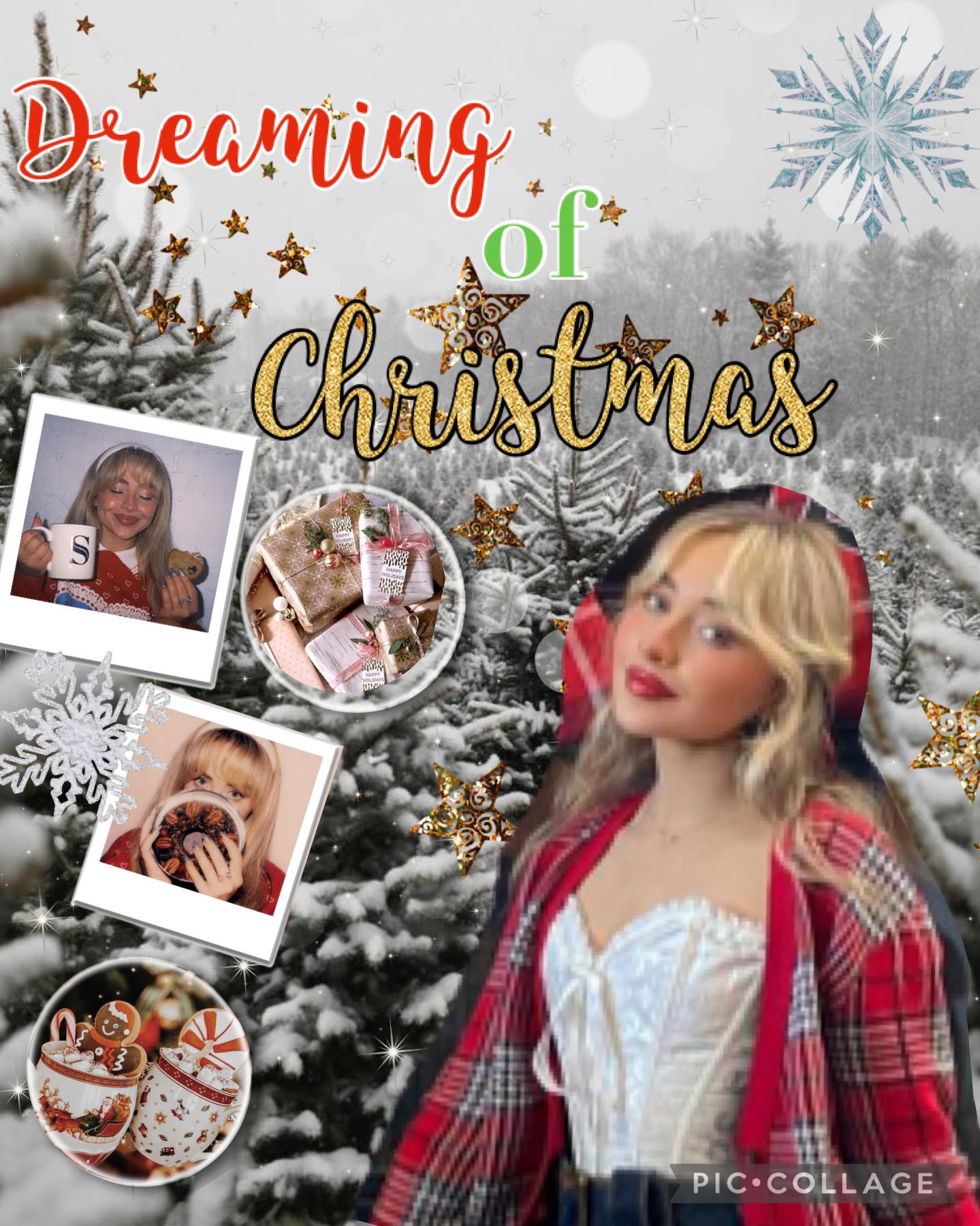 22.12.23 Sabrina Carpenter Christmas aesthetic collage 