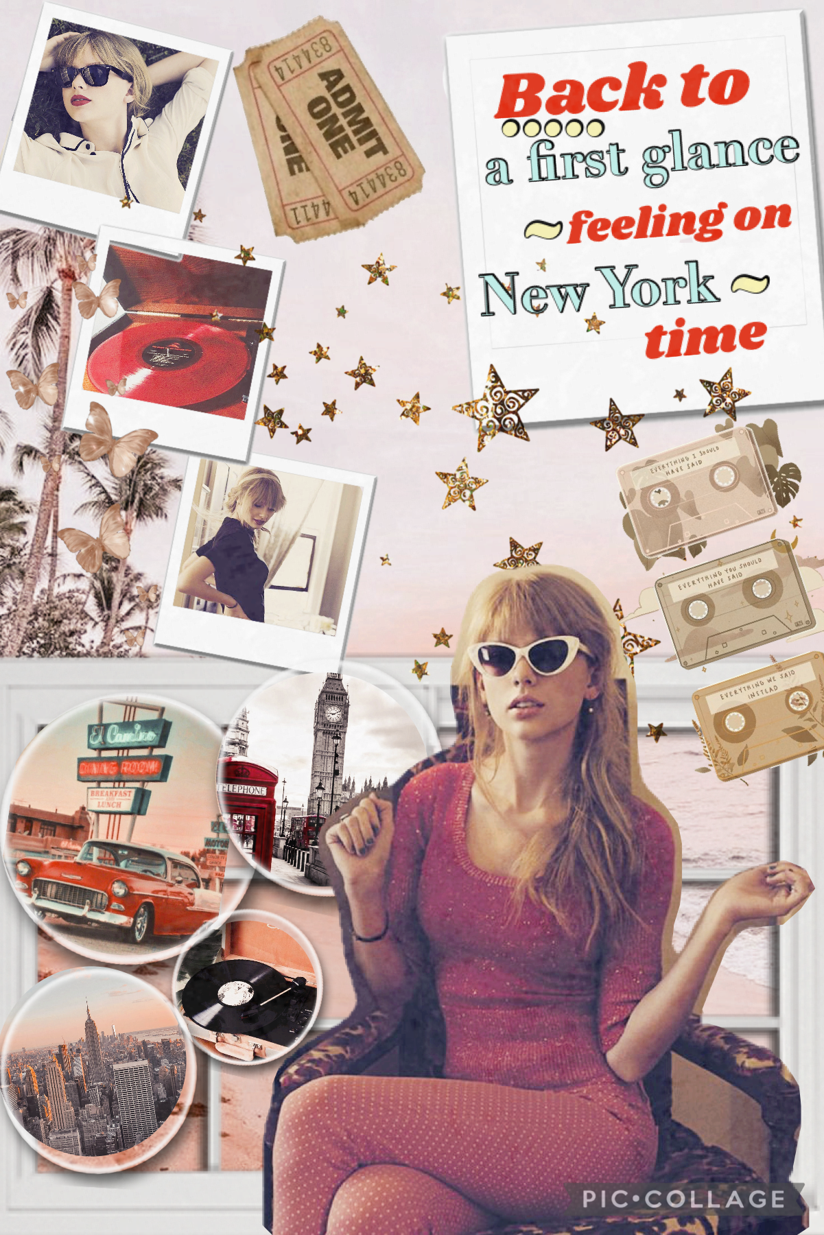 20.12.23 Red Taylor Swift retro style aesthetic collage 