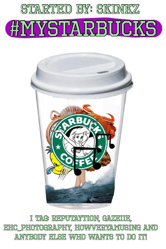7^|>
I tried to right tap with number and symbols😂 Did it work? 
Yeah, so this is my post for the day. Just... yep😐 I like it though!!! Inspired by The Little Mermaid. 
So, since I'm out of words... QOTD: favourite Starbucks drink? ☕️(You knew that was co