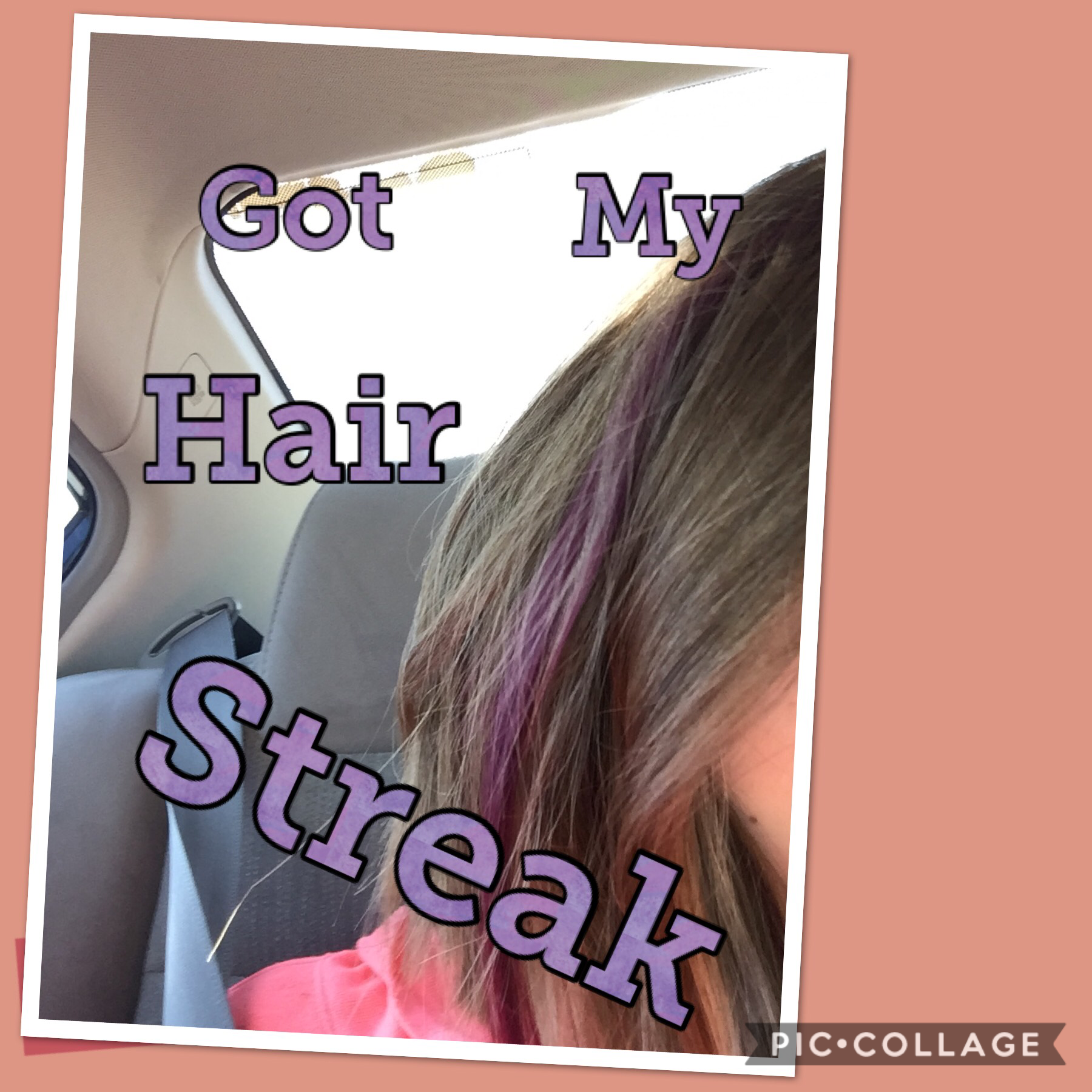 Got a magenta hair streak today!!!
