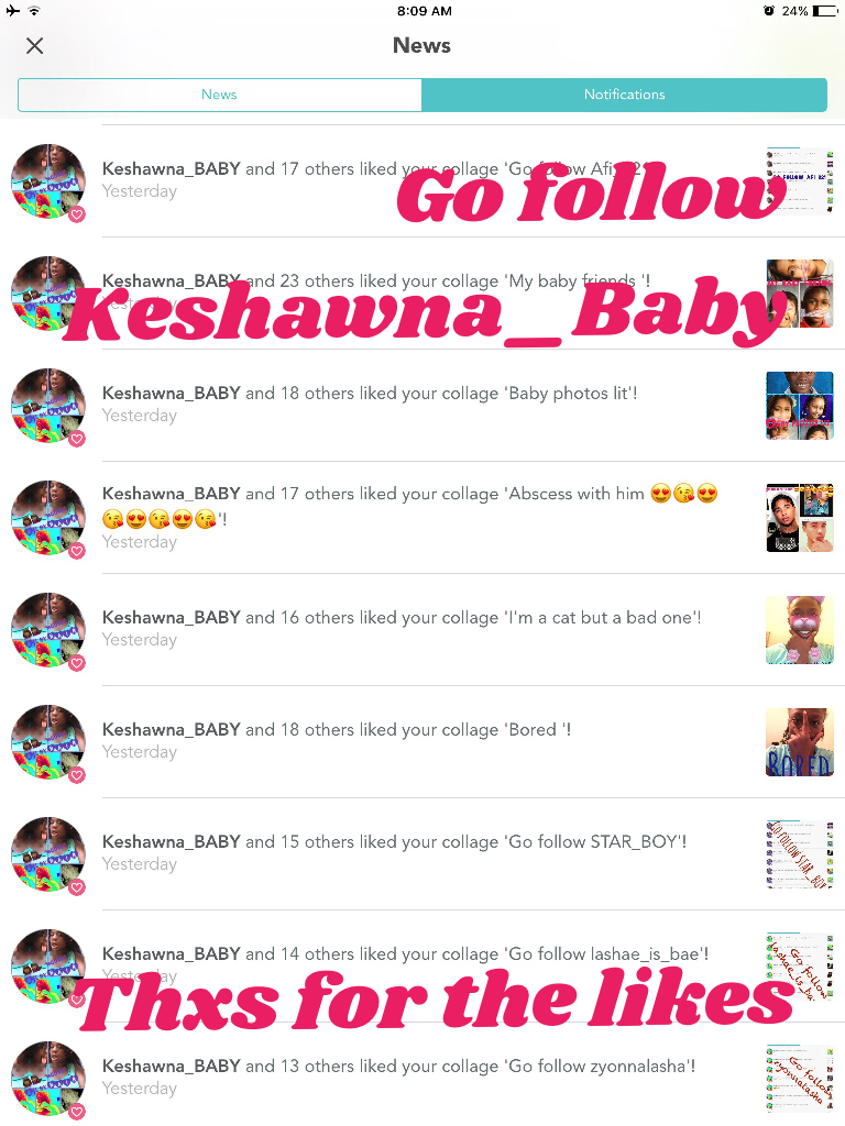 Go follow Keshawna_Baby





Thxs for the likes