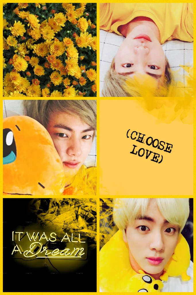 I’m posting a series of yellow BTS aesthetics because why not?😂 anyway this is Jin💗