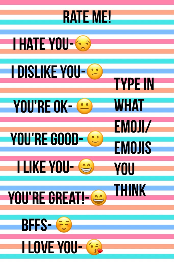 Type in what emoji/emojis you think