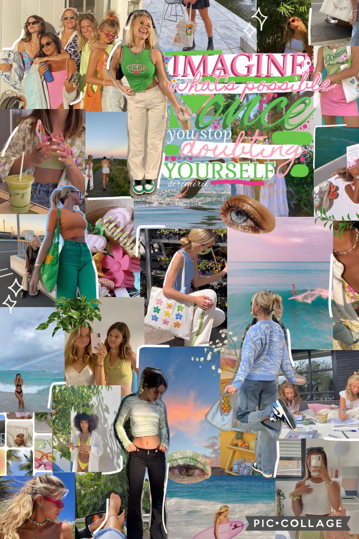 hiiii ppl of pc 🦋🍊🧚🏼ah i haven't posted in so longggg i'm so sorry :((( but i'm loving the coconut girl aesthetic rn!!!!🌺🌿🛼so i wanted to make a collage with that vibeee 🌼🏄🏼‍♀️☁️ 