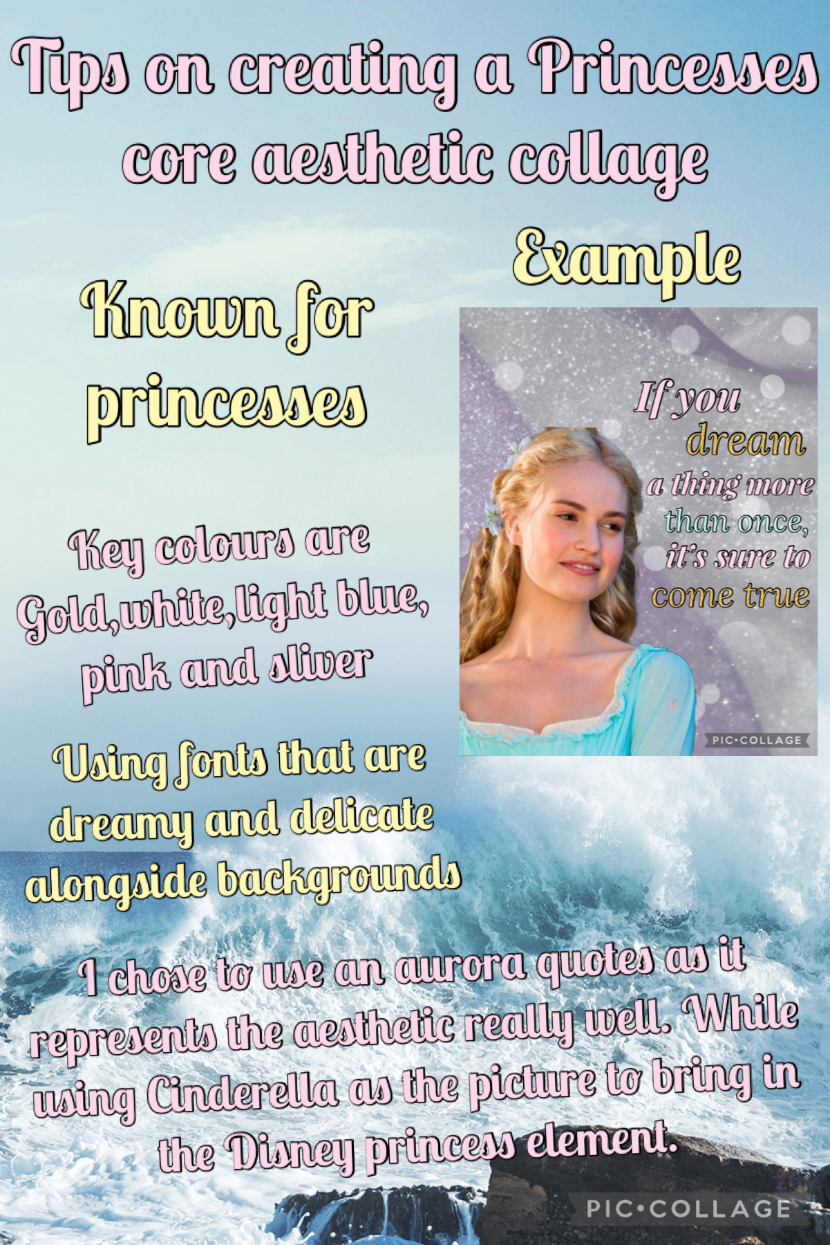 9.12.21 Tips on creating a Princesscore aesthetic collage 