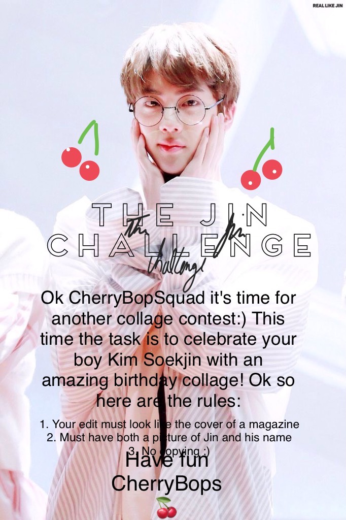 The Jin Challenge
Let get this done guys:)
Collage by @-_aesthetic_-