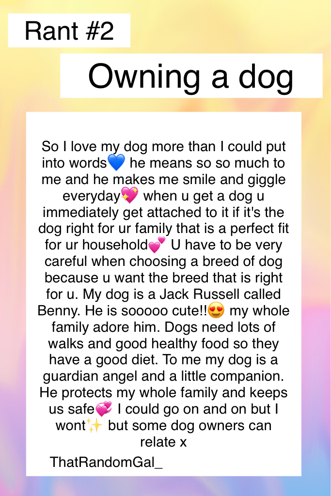 Owning a dog ✨
