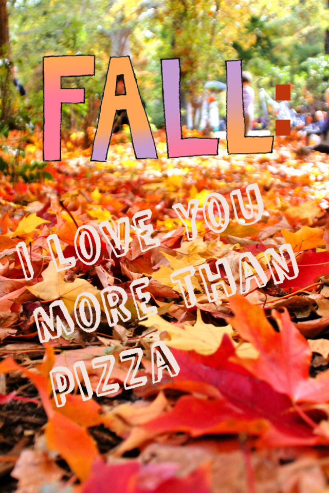 Fall~I love you more than pizza🍕🍂