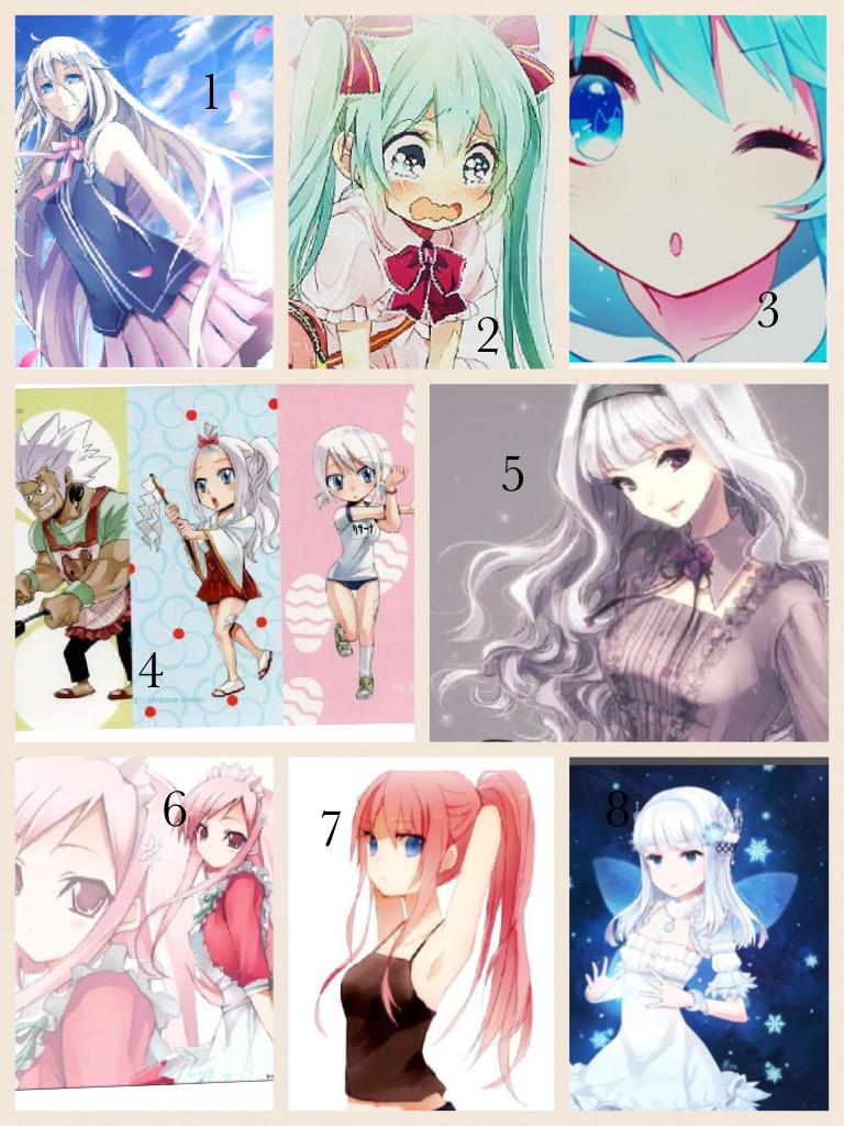 Which anime girl do you like best comment the number