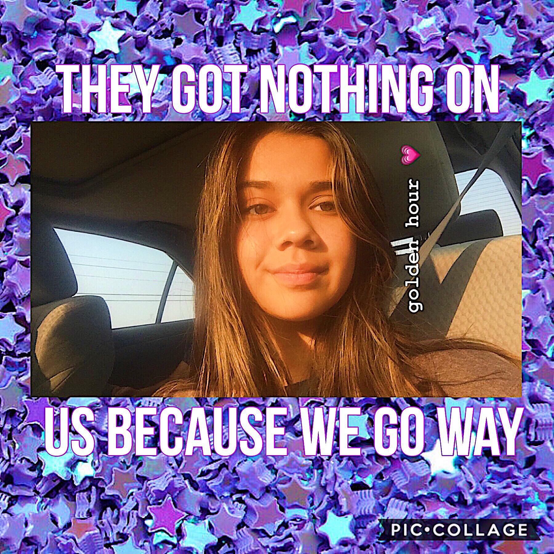 tap 💜
for y’all who haven’t seen my face
im not this tan 😂 it was golden hour when i took this and i added saturation to the photo 😂
i love Kenzie’s song “nothing in us” go listen to it! 
this is legit the only good selfie I’ve took 😂