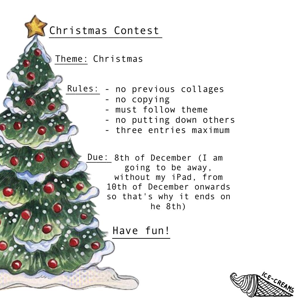 🎄click here 🎄

Haha, what better way to start of the Christmas theme with a Christmas Contest😂😂😂❤️ please enter!!!