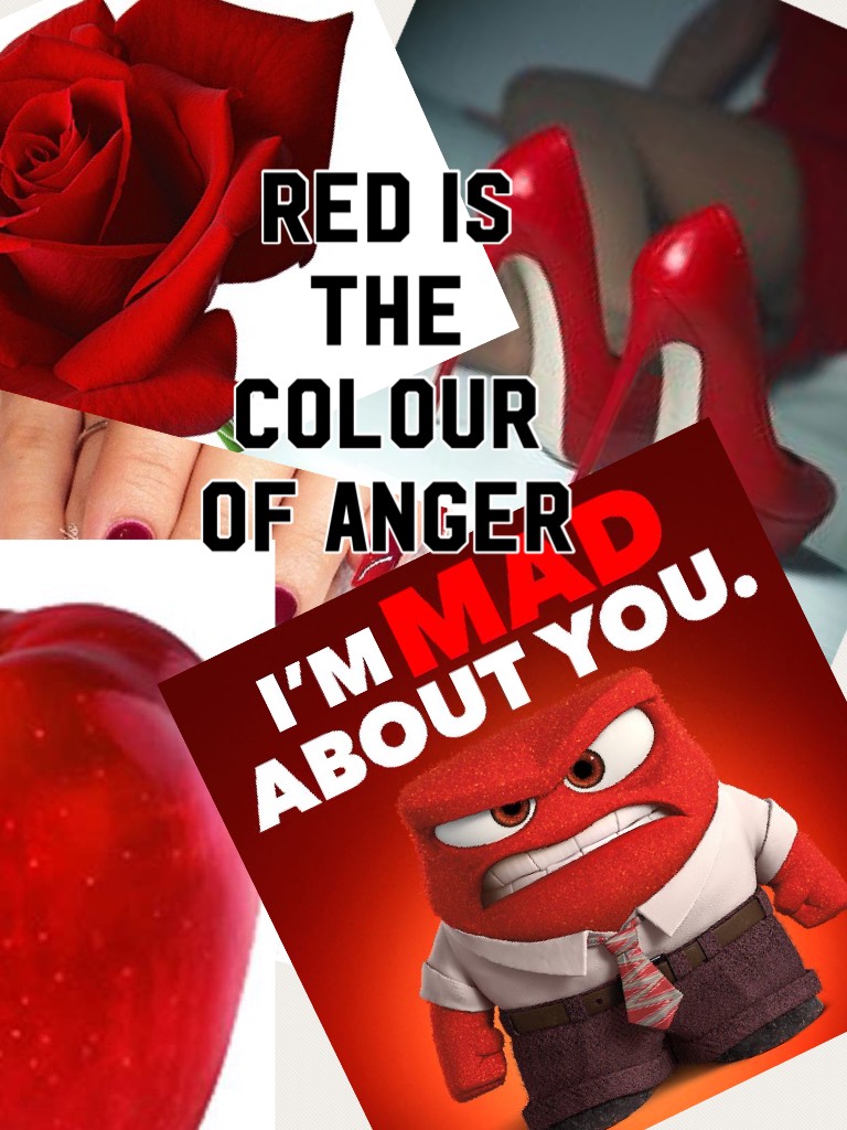 Red is the colour of anger