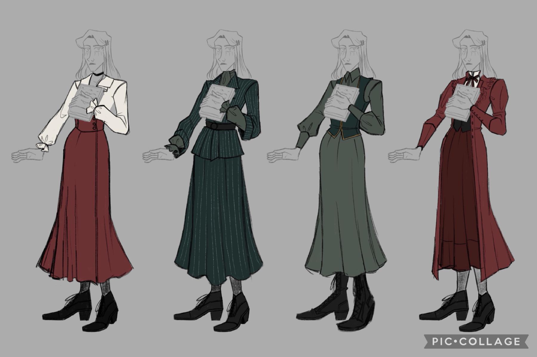 Sketched some alternate outfits for Letita Last night