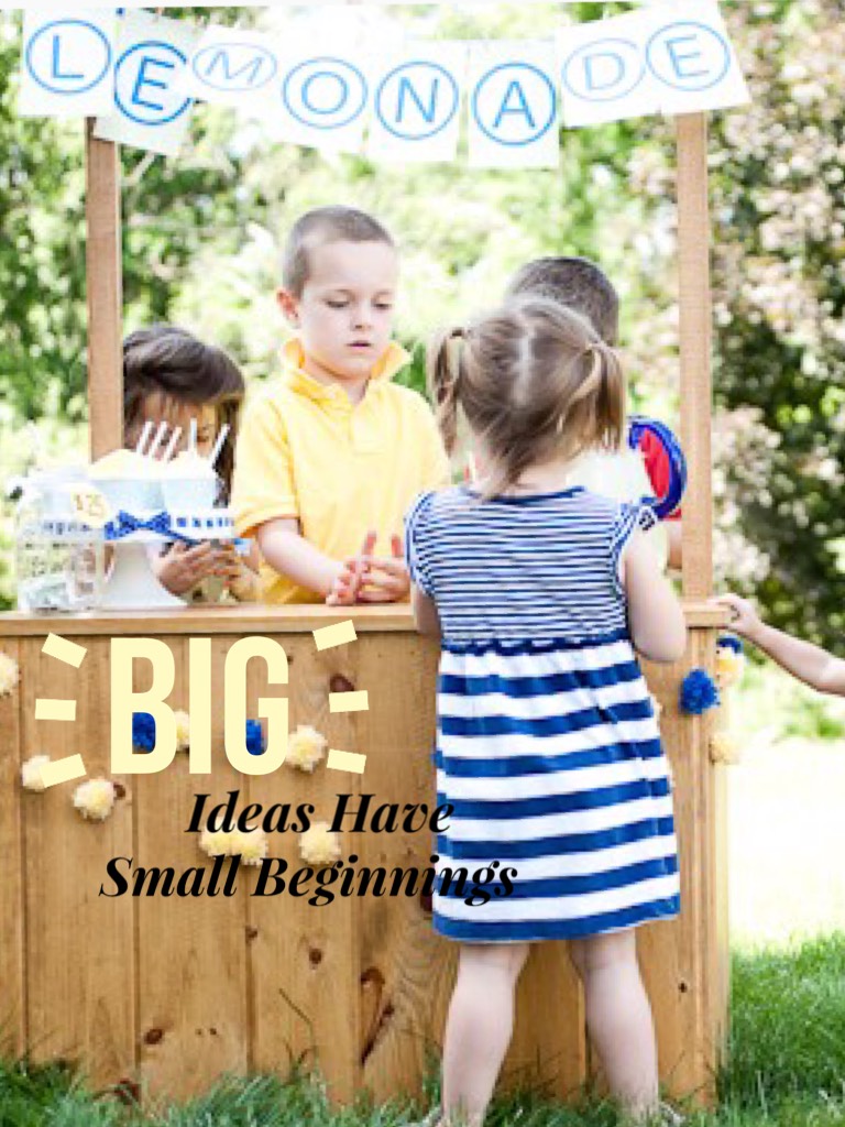 Big ideas have small beginnings...💡😊