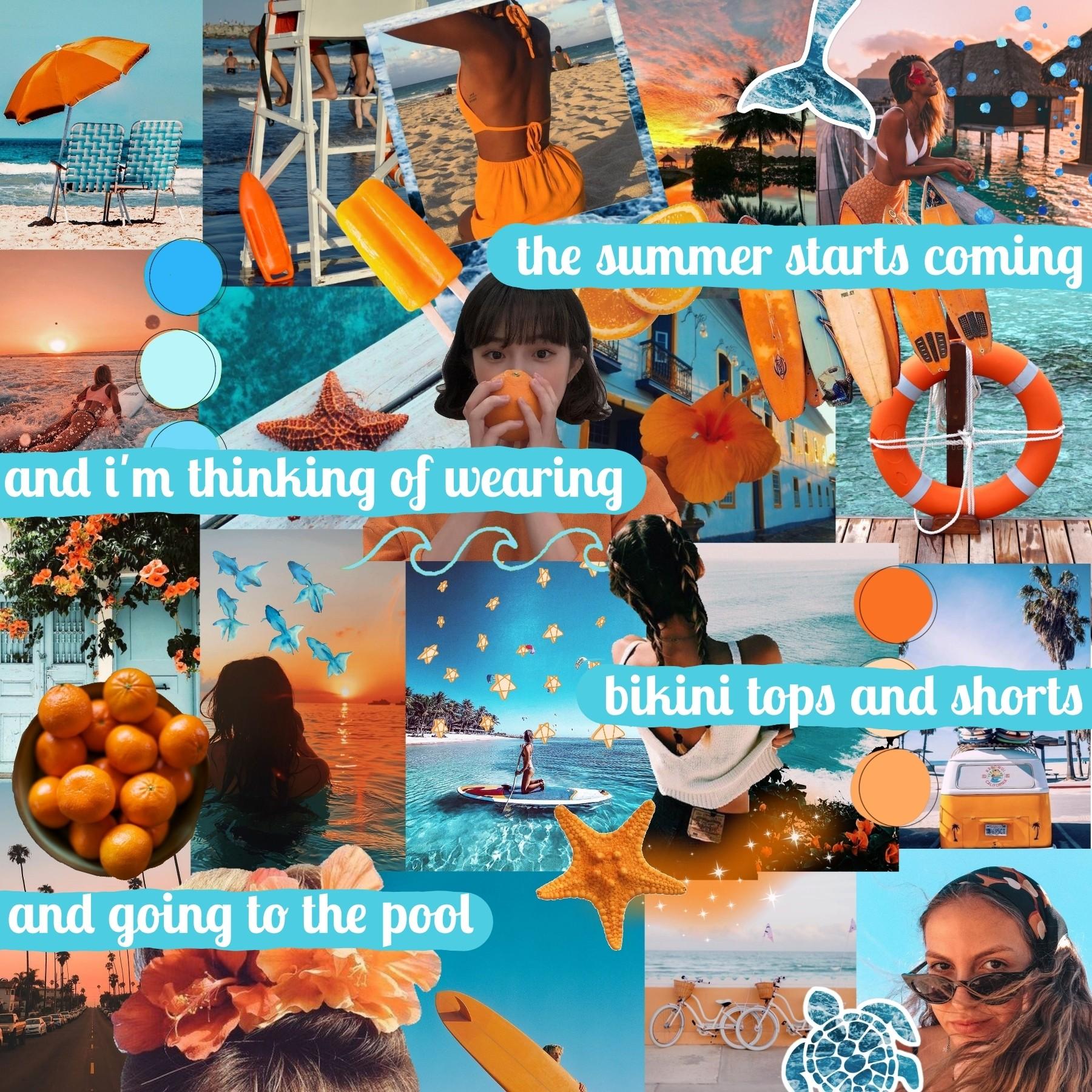 As soon as the weather got better my head went like: summer poem!! So here's a very bright and happy summer collage :)