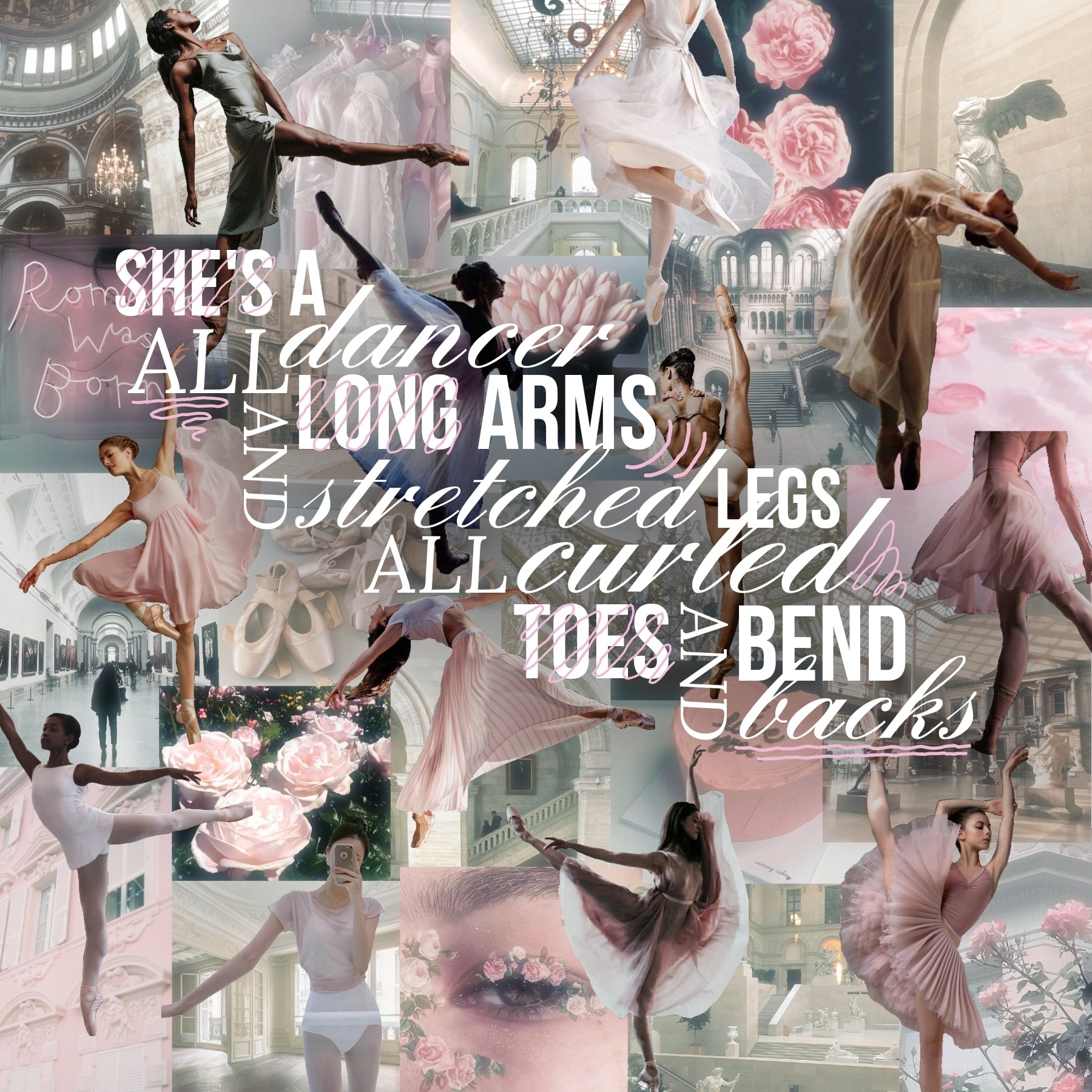 I always forget how demotivating pc is just after summer break. Anyway have this throwback text style and loads of ballerinas I spend so much time on cutting out :)