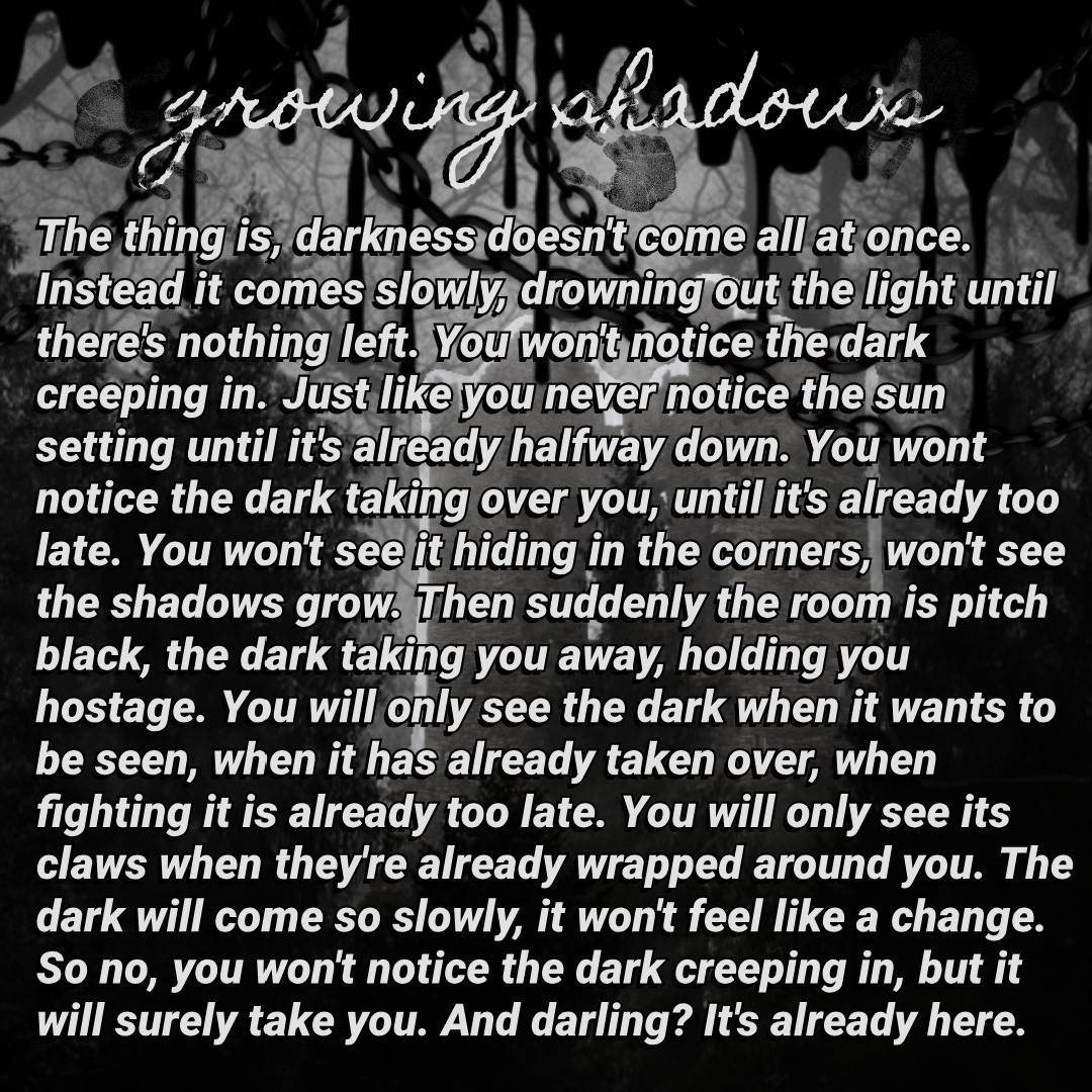Friday is poem day. Pc really is getting more and more dead, huh? Also I started posting my poetry on Wattpad (@wingspaintedblack) if you're interested :)