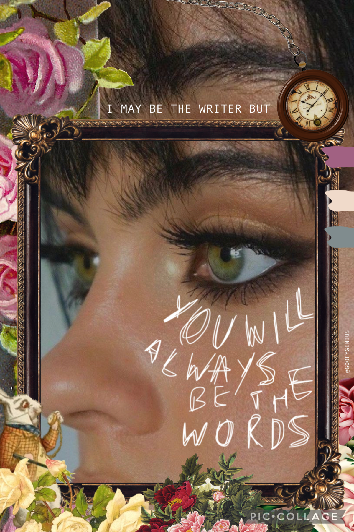 🕰 Tap Here 🕰
This originally was a experimental collage with just the scribble text on the Cheek, but it somehow transitioned into a wonderland theme.I apologize for disappearing out of nowhere! Please rate 1-10.
QOTD: laptop or tablet?
AOTD: laptop 