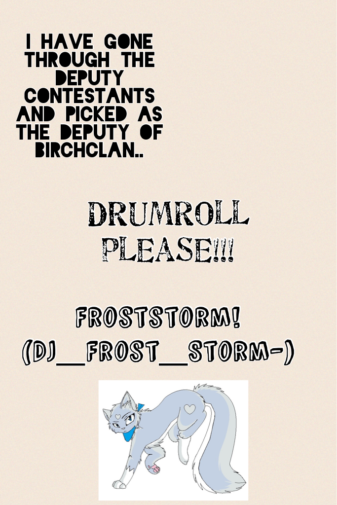 Congrats Froststorm 