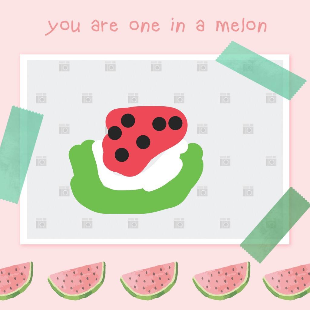 This is my pic of my melon please look at this if you like it . Charlotte 9 years old
