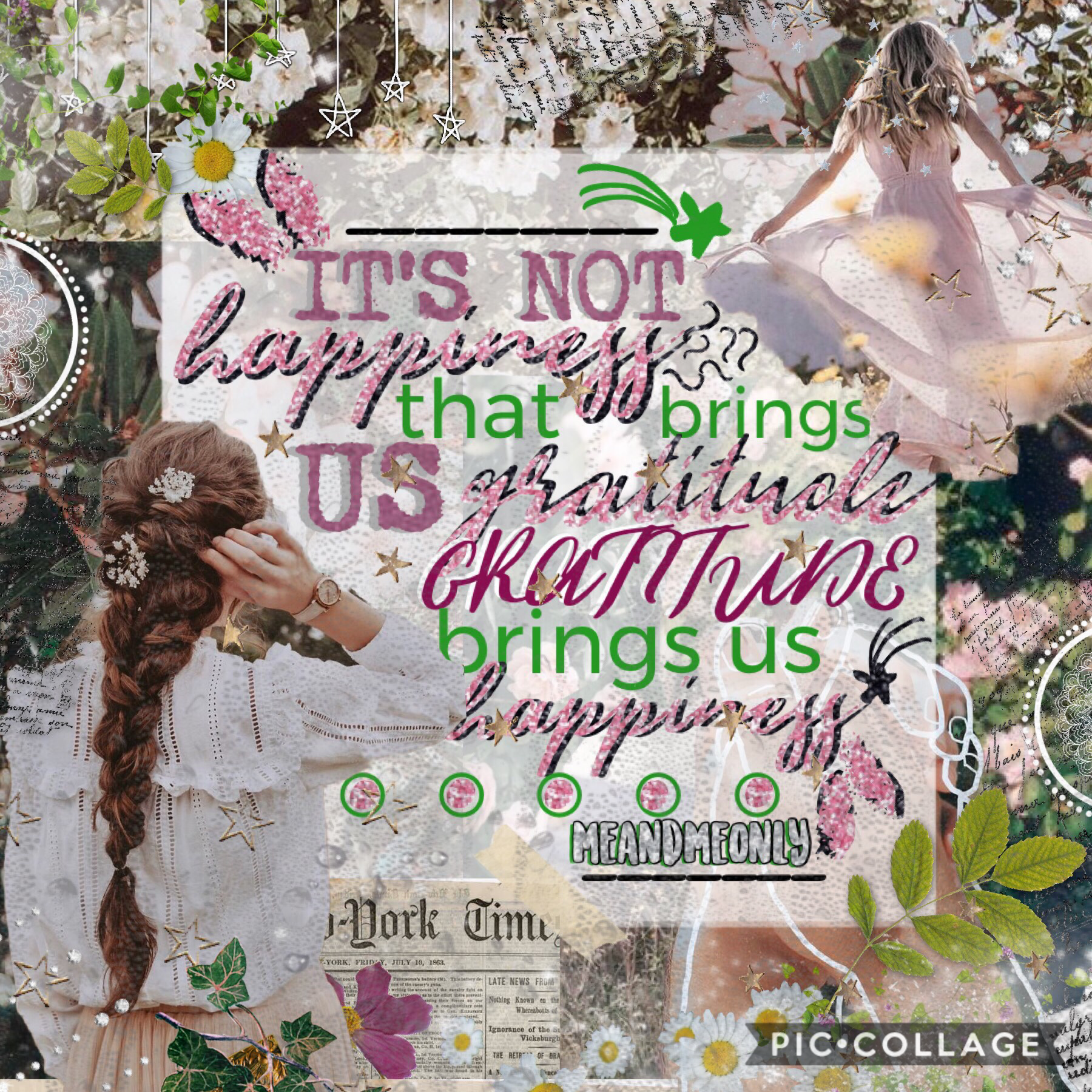 entry to @piccollage’s contest🌿✨🌼 eh I think I did it wrong lol oh well😅 anyway how was everyone’s day?💘 lol i need to find a style to stick with🤪🌻 QOTD: fav day of the week? 
AOTD: definitely thursday, or saturday💫😝🌷🌸 anyway à bientôt 👋 