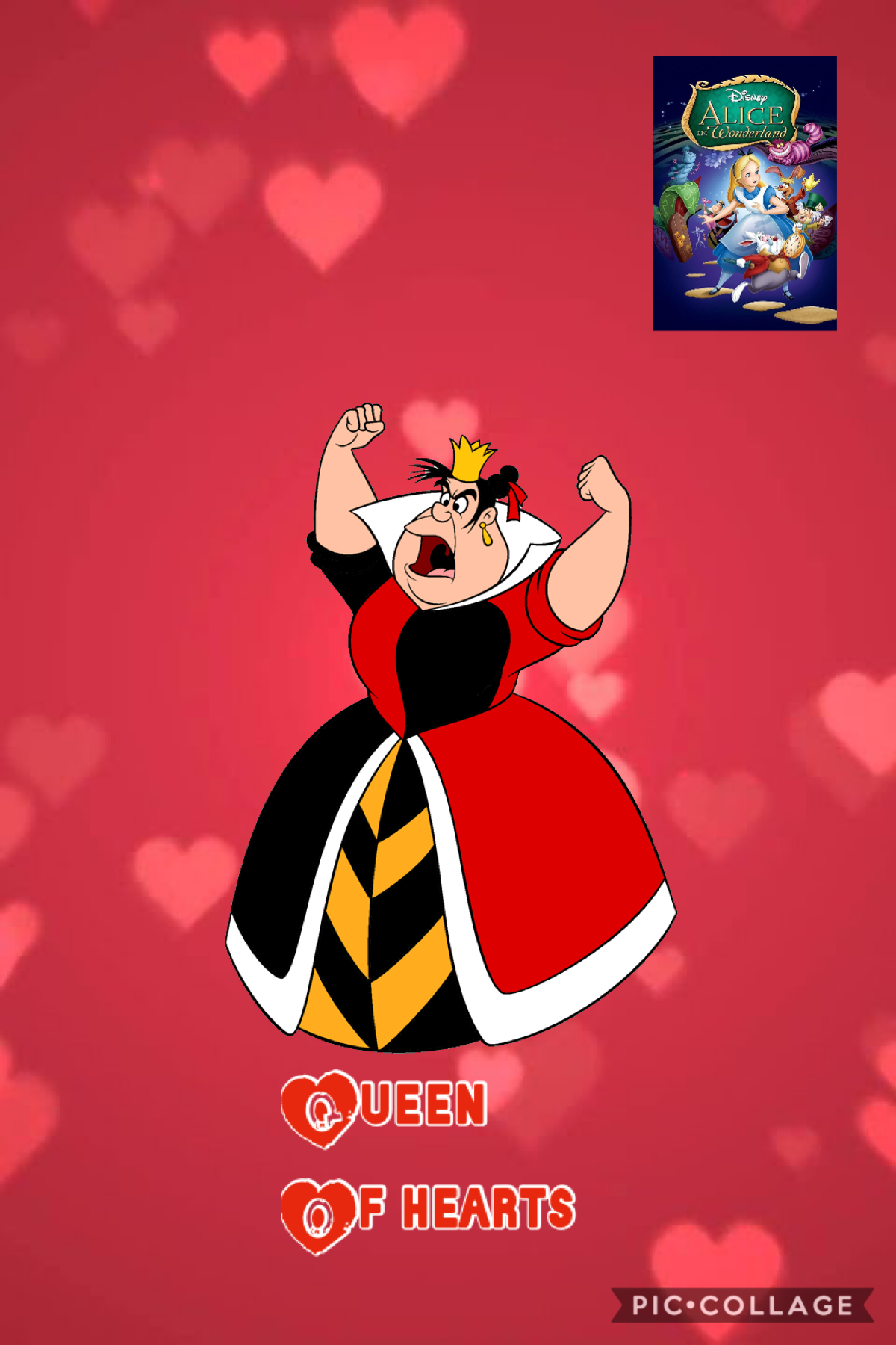 The Disney character of the day is the Queen of heart’s 