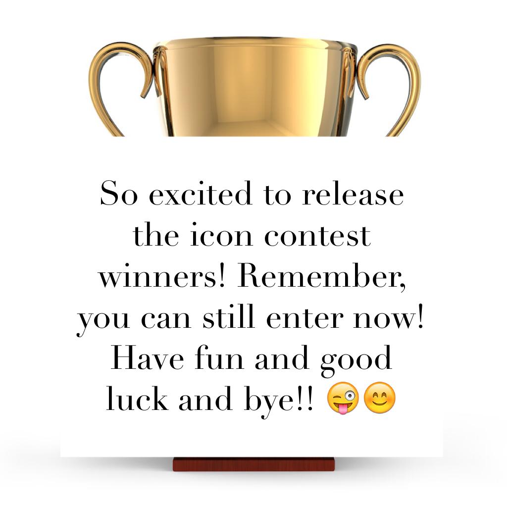 So excited to release the icon contest winners! 😆