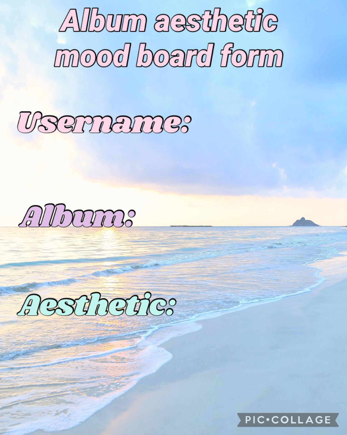 29.12.23 Album aesthetic mood board form.