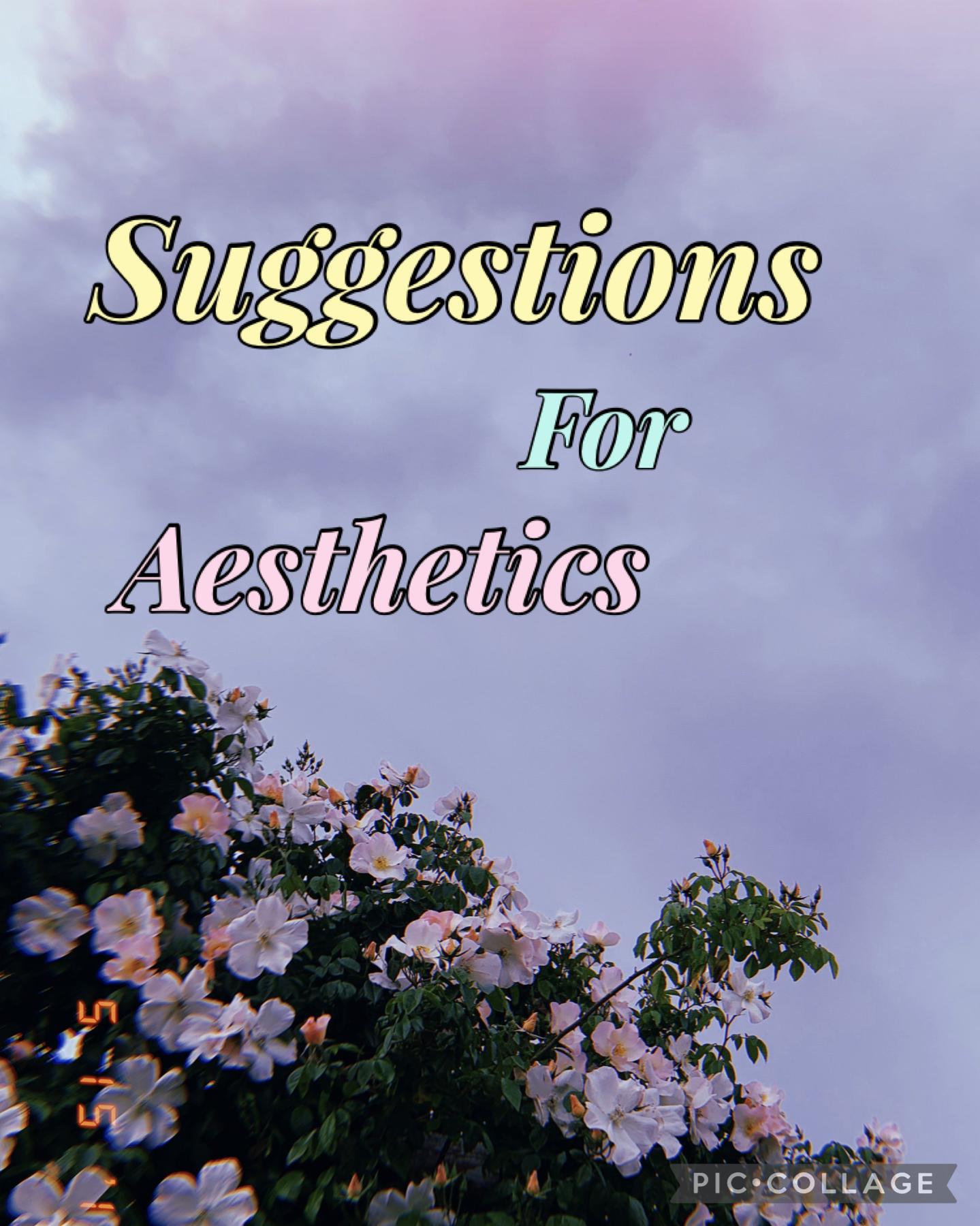 18.12.21 Suggestions for aesthetics 