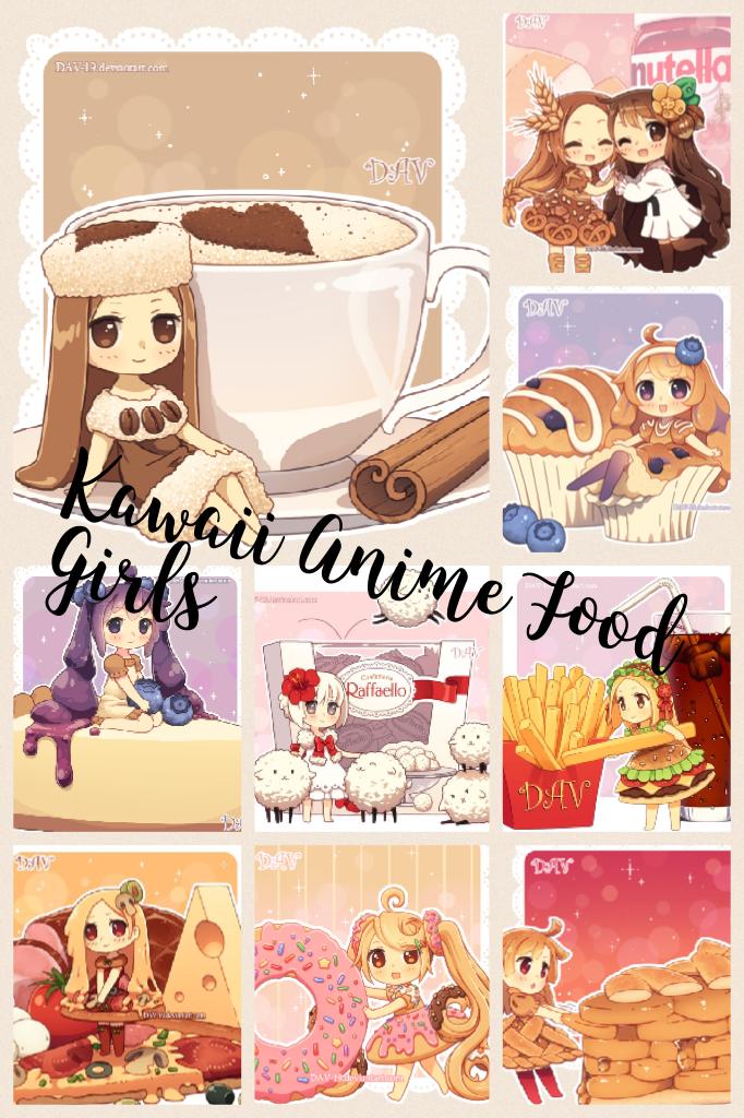 Kawaii Anime Food Girls