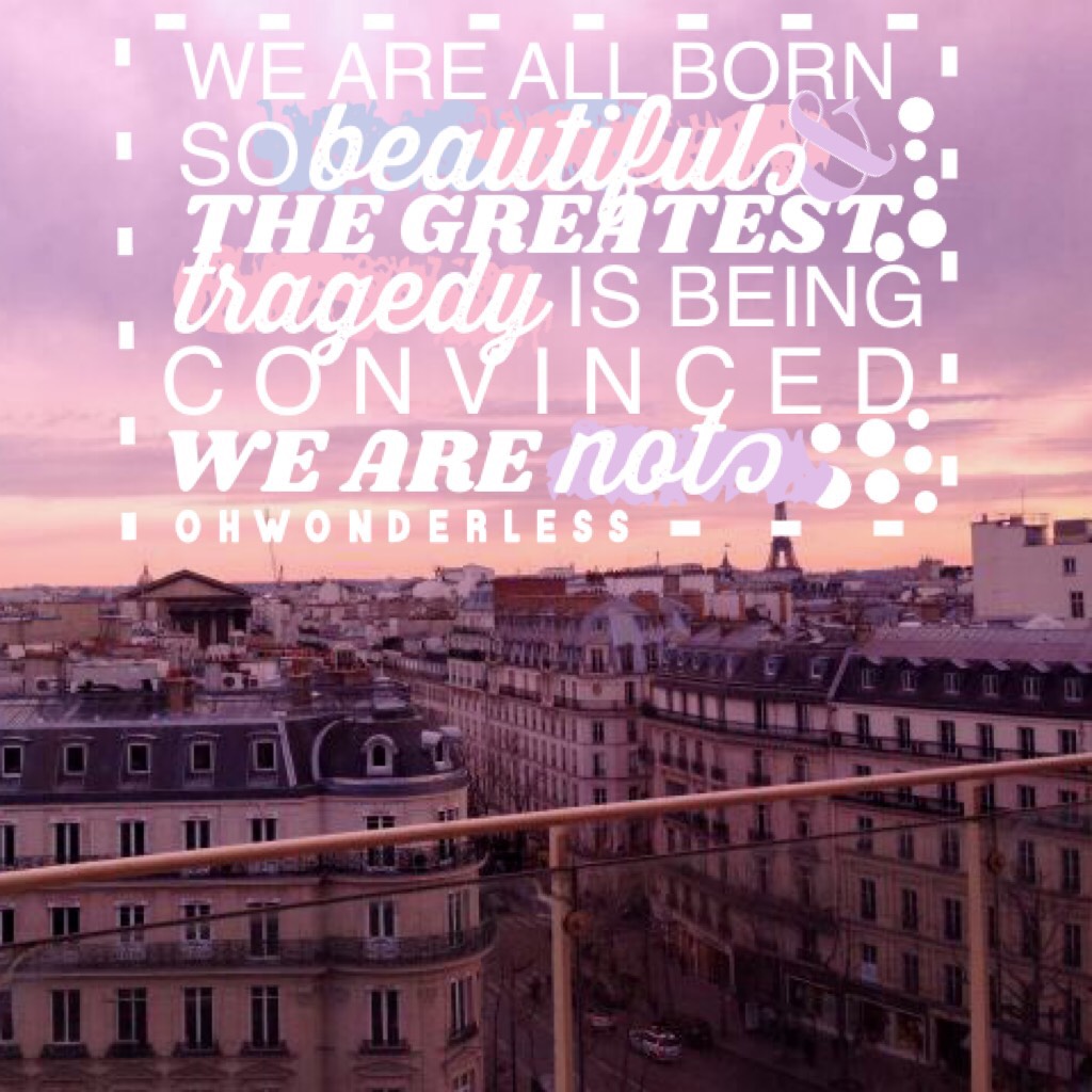 💫💛✨☀️tap!💫💛✨☀️
“we are all born so beautiful, and the greatest tragedy is being convinced we are not.”
i love this quote!
comment “💛” if you love this quote too!
