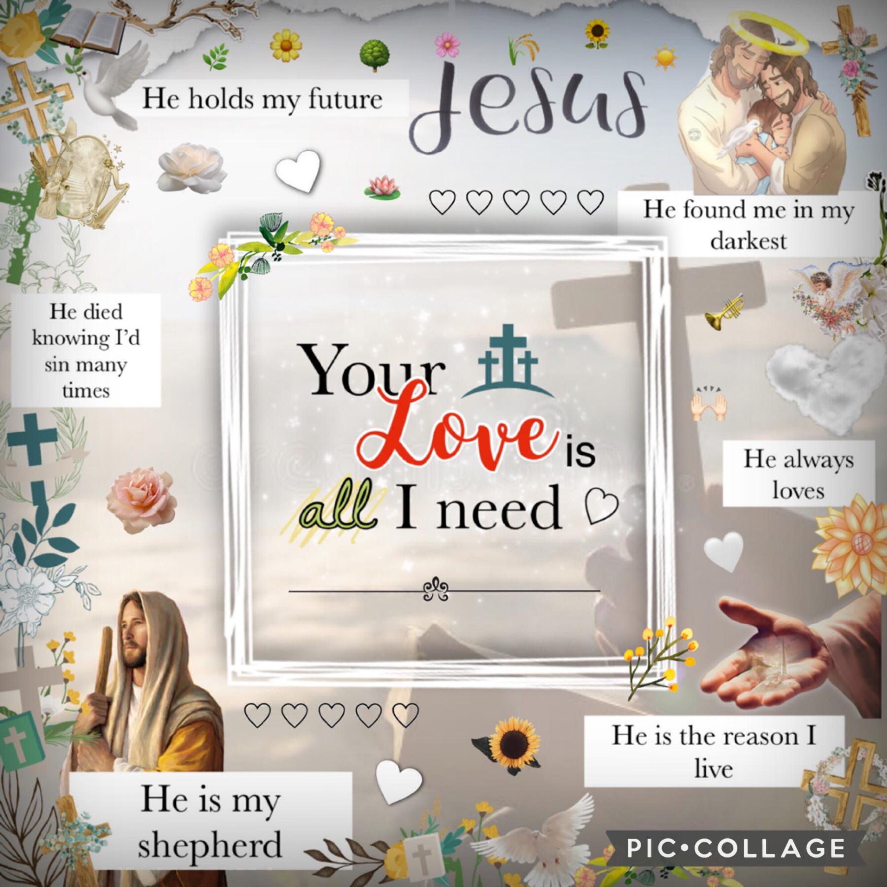 🕊️ 2/8/23 (tap here//added overlay, repeated caption) 🕊️
i felt like collaging about Jesus. He’s pulled me out of my depression and bad habits, and now, every morning i look forward to the day. He loves you so much, He long to be near you. pray to Him tod